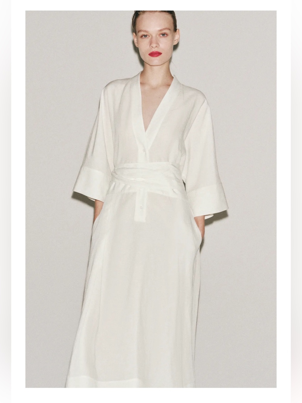 ZW COLLECTION BELTED MIDI DRESS